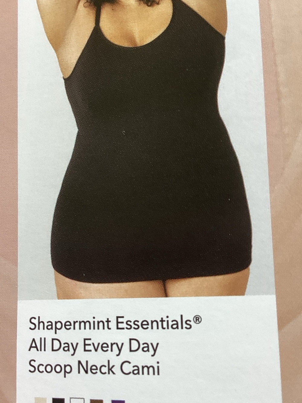 Shapermint Black Scoop Neck Cami